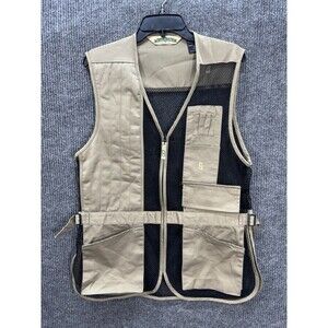 Bob Allen Full Mesh Shooting Vest Adult Medium Khaki Tan Hunting Duck Dove Trap
